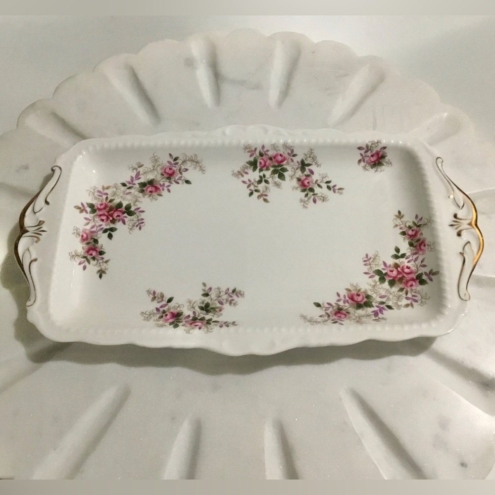 Vintage Royal Albert Lavender Rose rectangular sandwich tray